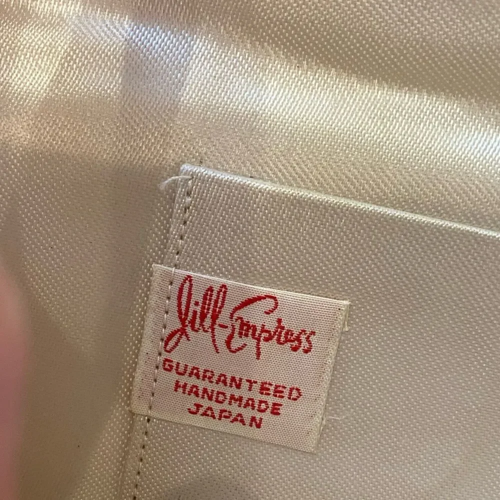 JILL Empress VINTAGE Beaded Clutch Cream